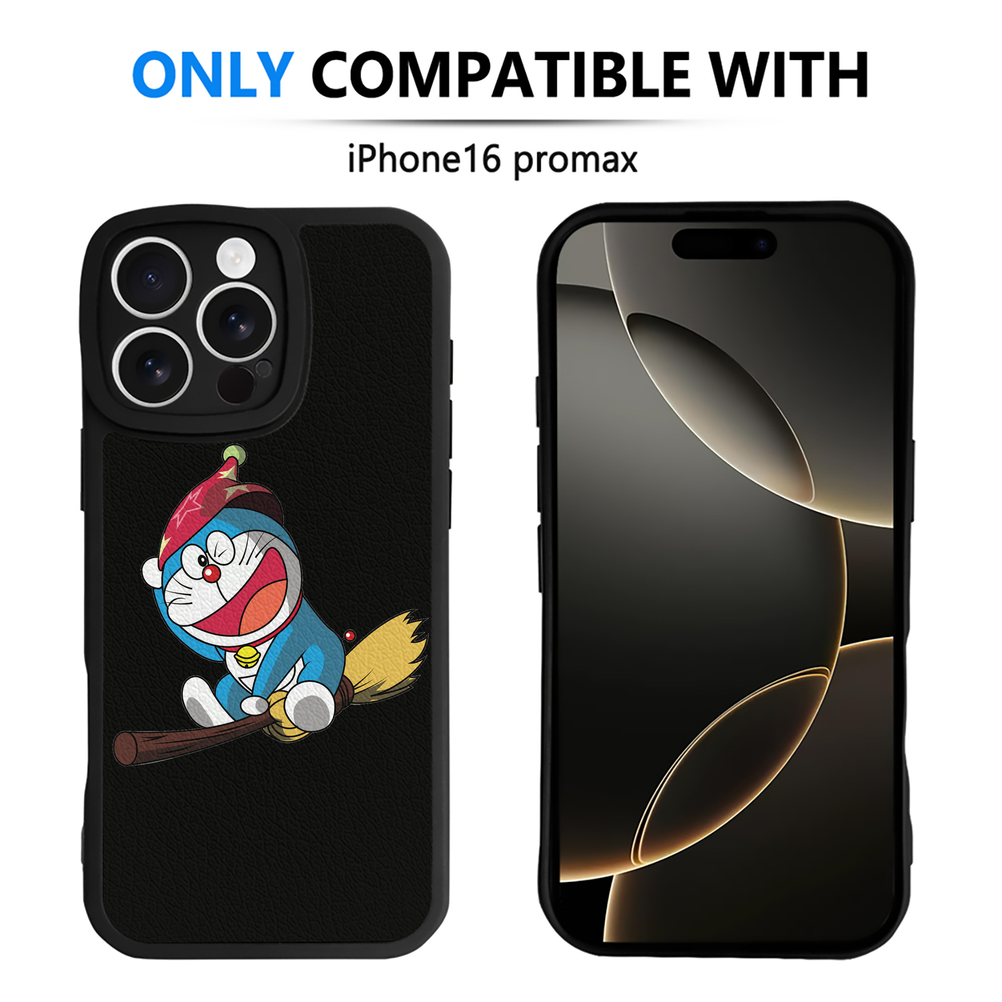 （画像用） ドラえもん Doraemon 【iPhone 16シリーズ対応】シリコンスマホケース（レザー調） 材質：シリコン